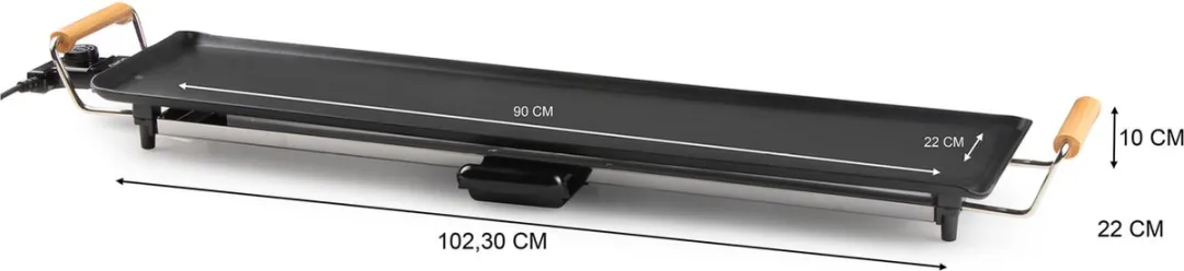 Domo DO8313TP Teppanyaki 90cm 1800W - Houtlook - afbeelding 6 van 6