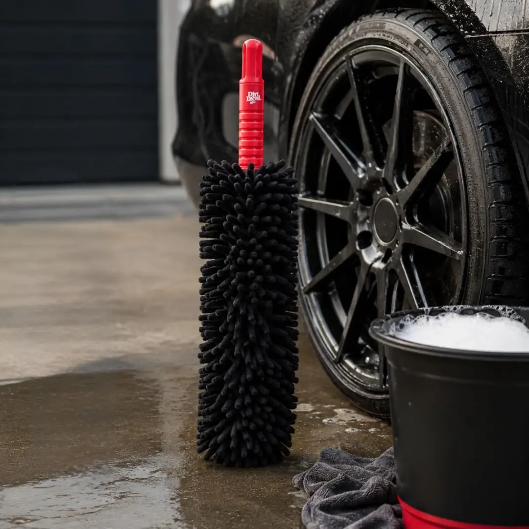 Dirt Devil Telescopische Wielborstel 60cm - Zwart/Rood - afbeelding 3 van 6