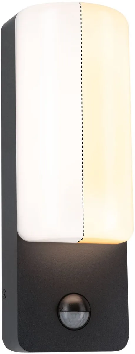 Paulmann LED Wandarmatuur Bonnie Bewegingsmelder - 8,5W 560lm 2200-3000K Antraciet