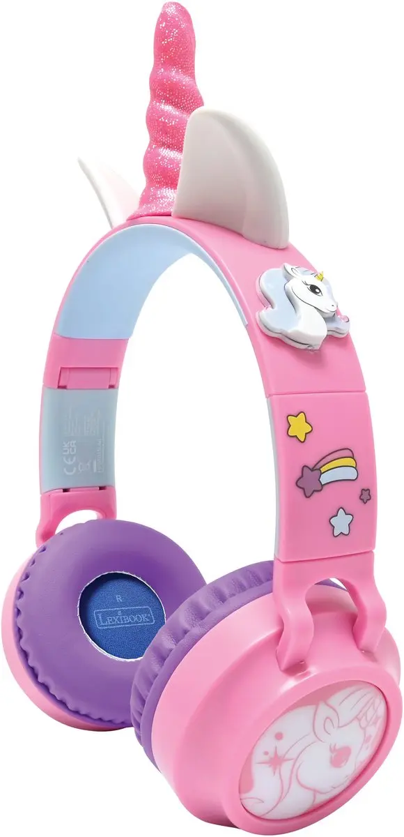 3D Unicorn design Bluetooth® en Bedrade Opvouwbare Koptelefoon met veilige volu