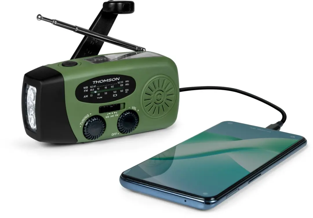 Thomson RT260 Noodradio - Groen - afbeelding 5 van 6