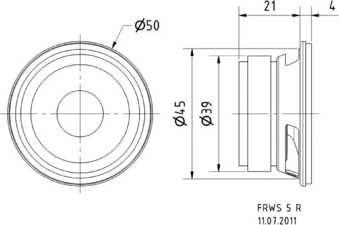 Visaton FRWS 5 R Breedband-luidspreker - 8 Ohm - afbeelding 6 van 6