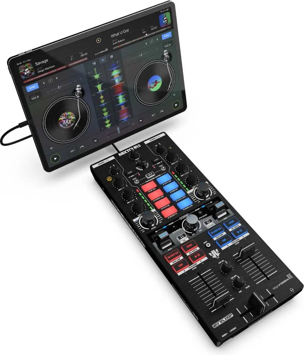 Reloop Mixtour Pro DJ-controller - Zwart - afbeelding 3 van 6