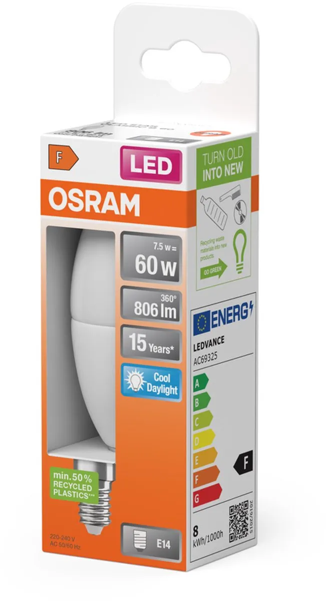 Osram LED E14 7W Koudwit - afbeelding 6 van 6