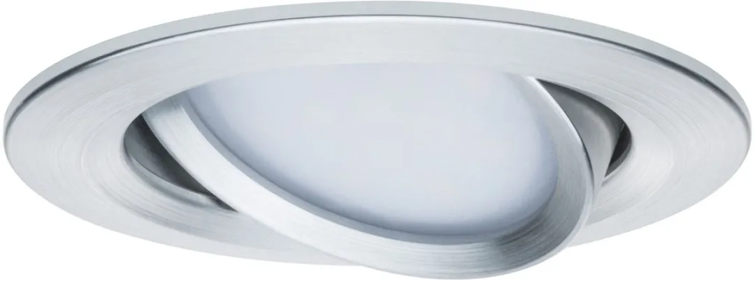 Paulmann Nova Plus Coin LED-inbouwlamp 6W 470lm 2700K - Ø84mm 50° - Alu gedraaid