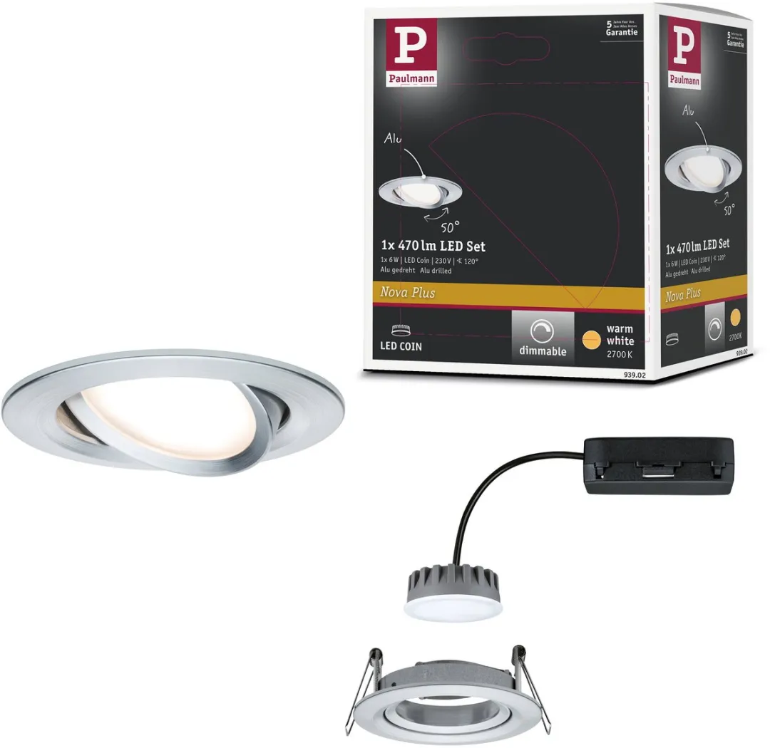 Paulmann Nova Plus Coin LED-inbouwlamp 6W 470lm 2700K