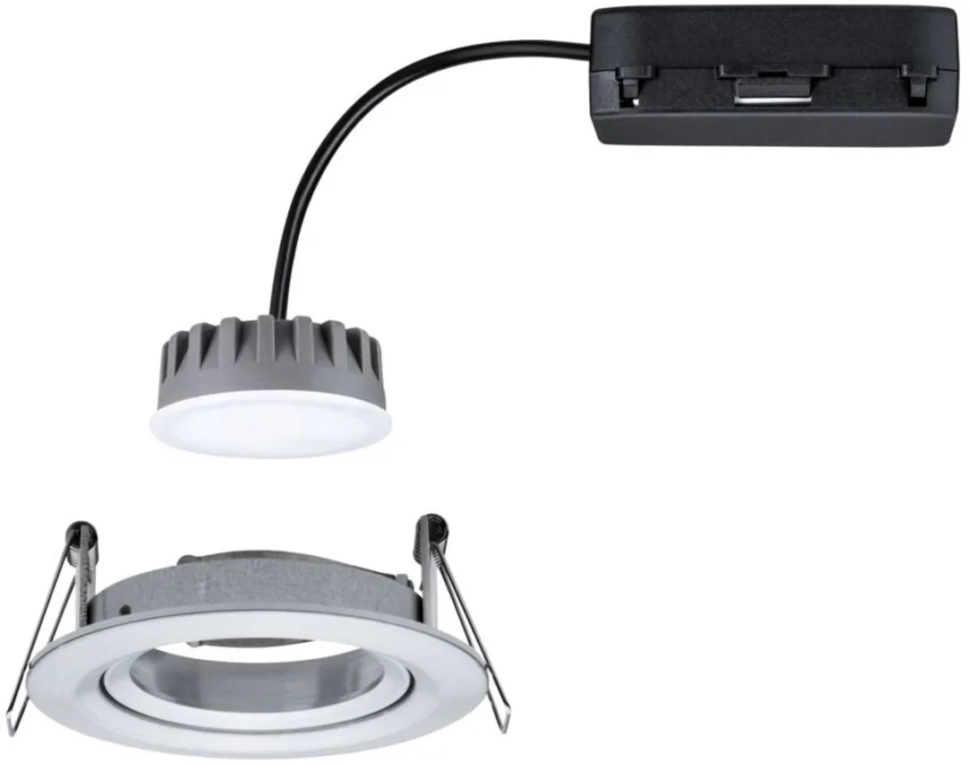 Paulmann Nova Plus Coin LED-inbouwlamp 6W 470lm 2700K - Ø84mm 50° - Alu gedraaid - afbeelding 6 van 6