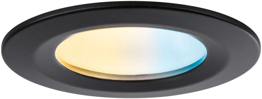 Paulmann Nova Coin LED-inbouwlamp 3x530lm Tunable White 78mm - Zwart mat