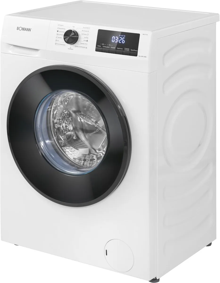 Bomann WA 7175 W Wasmachine 7 kg - 1400 toeren - 15 programma's - Wit