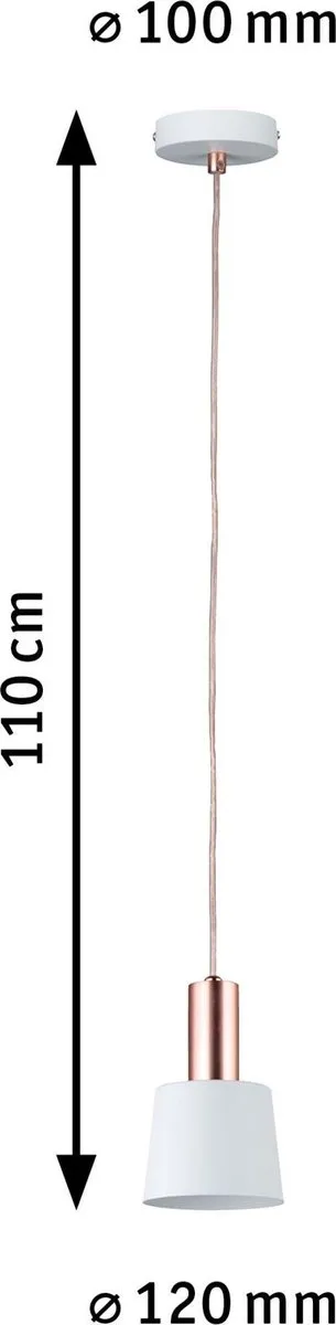 Paulmann Neordic Haldar Hanglamp - 20W - Koper/Wit - afbeelding 6 van 6