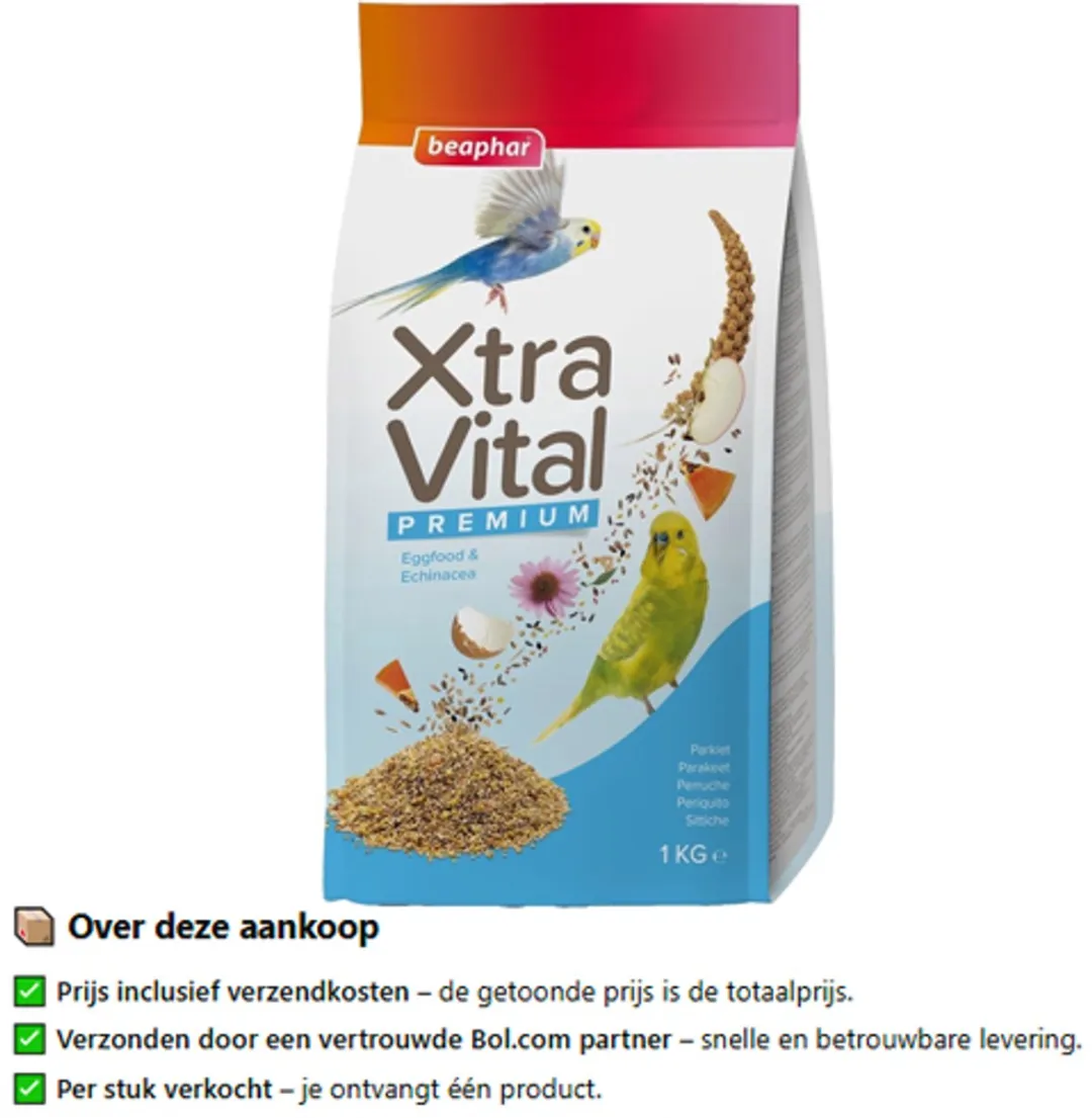 Beaphar Xtravital Parkiet Vogelvoer 500g