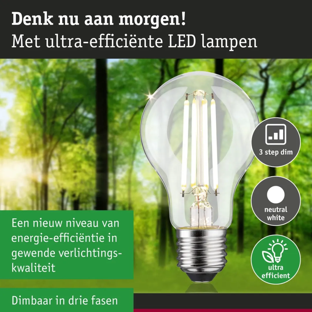 Paulmann Eco-Line LED-gloeilamp E27 806lm 4,3W 4000K - Helder - afbeelding 6 van 6