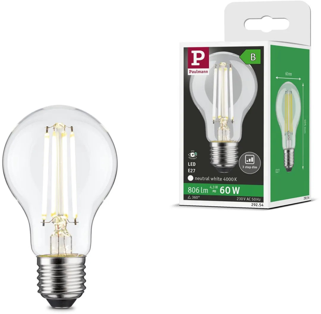 Paulmann Eco-Line LED-gloeilamp E27 806lm 4,3W 4000K