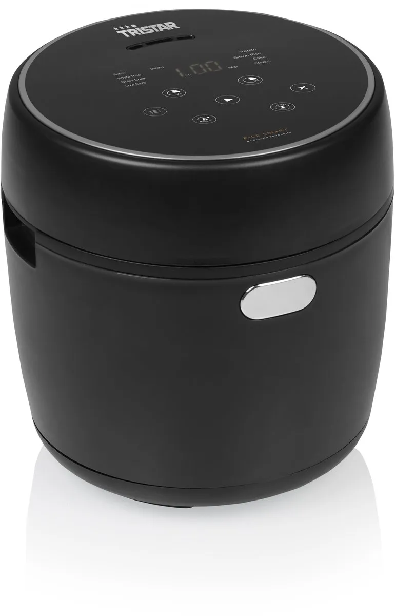 Tristar RK-6238 Digitale Rijstkoker 0,6L - 8 Programma's - Mat Zwart