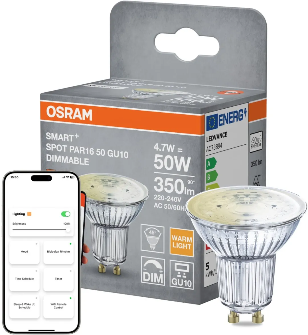 Osram SMART+ PAR16 GU10 Warm Wit 4,7W