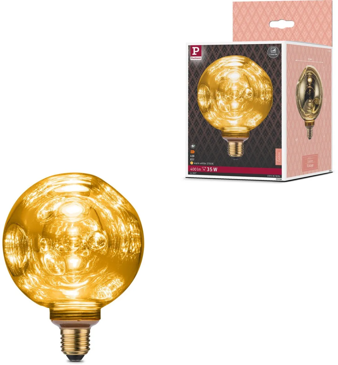 Paulmann Vintage Edition LED Globe E27 400lm Goud