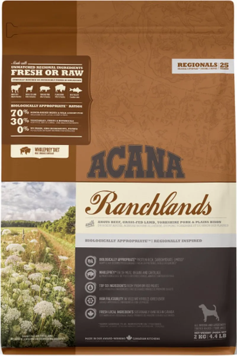 Acana Regionals Ranchlands Hondenvoer Rund Lam Varken 6kg - afbeelding 6 van 6