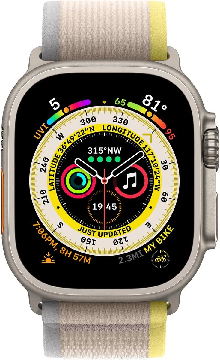 Apple Watch Ultra Trail Bandje 49mm Geel/Beige
