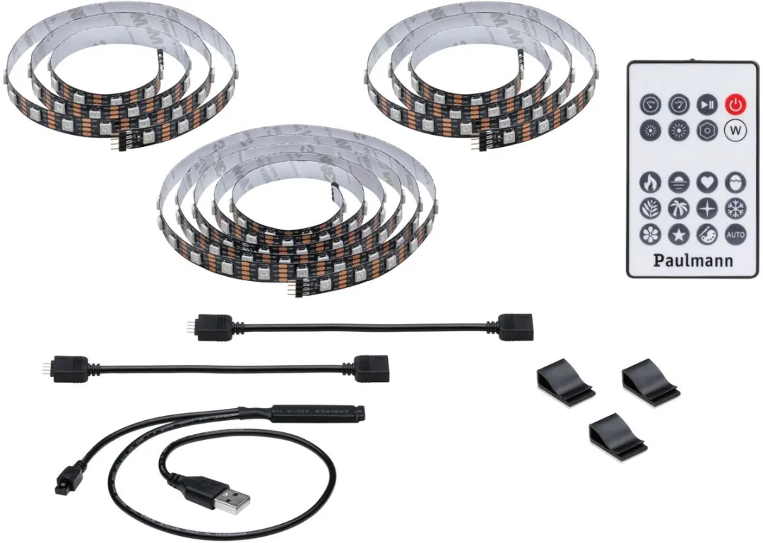 Paulmann EntertainLED USB LED Strip TV-verlichting 3,1m RGB - Zwart