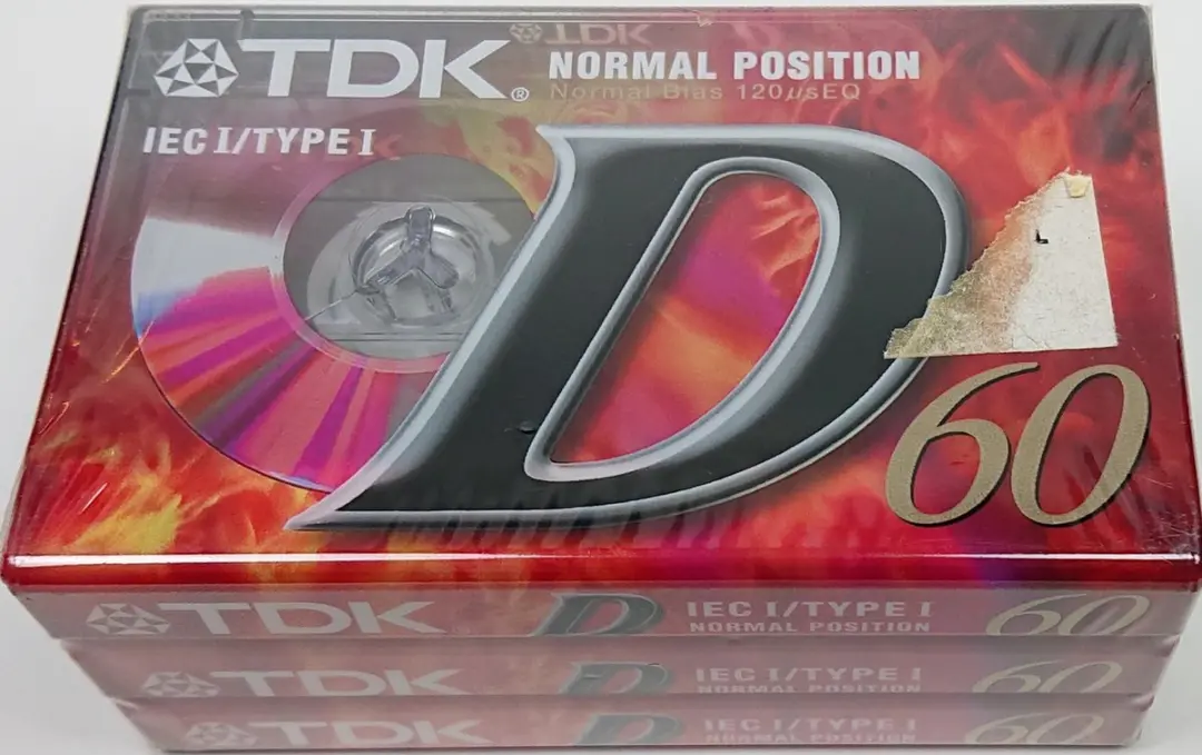 TDK D60 3 Pack IECI/TYPE I NORMAL POSITION Audio Tape