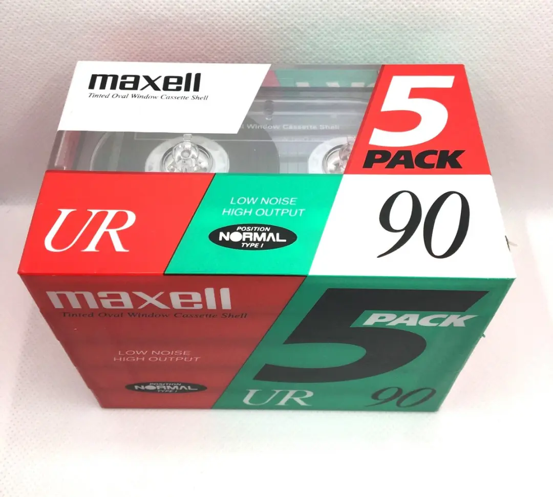 Maxell UR 90 Cassette Tape normal position 5 Pack /  Uiterst geschikt voor alle