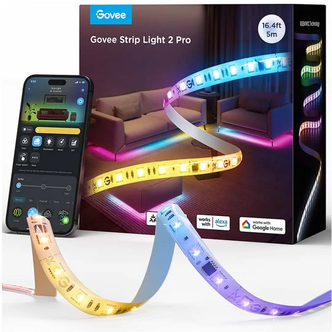 Govee Strip Light 2 Pro RGBIC 5m - Transparant
