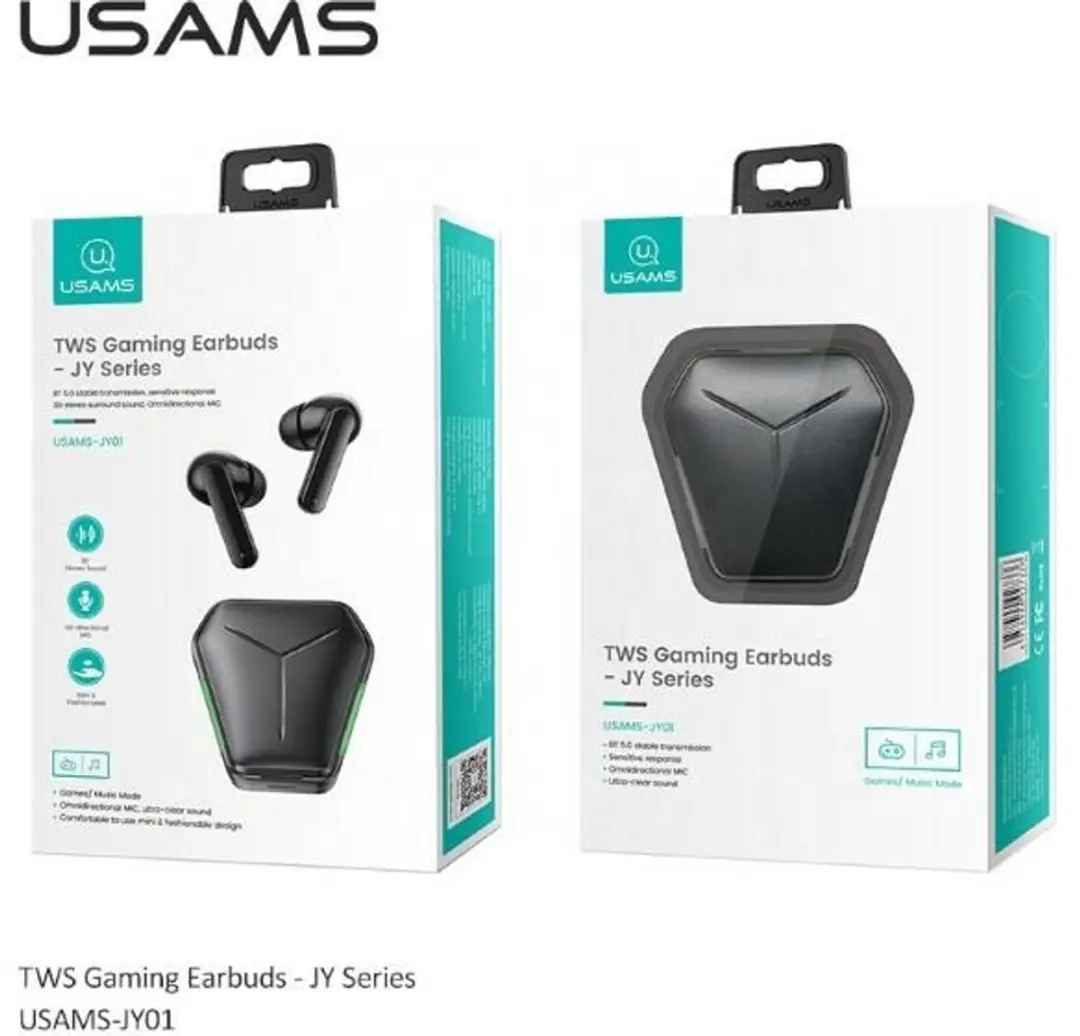 USAMS JY Series Gaming Koptelefoon - Bluetooth 5.0 - Zwart - afbeelding 4 van 6