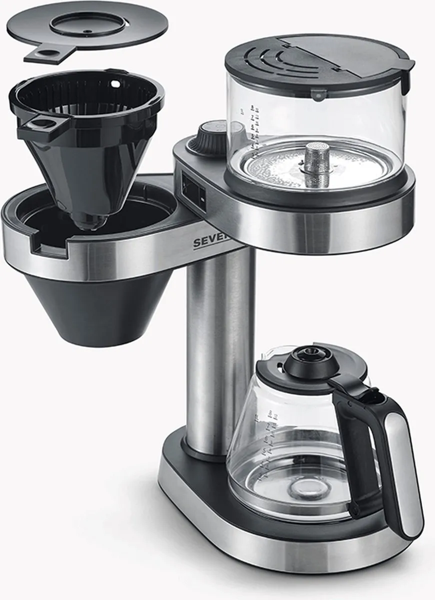 Severin Caprice KA 5762 Halfautomatisch Koffiezetapparaat 8 Kopjes - 1,2L - Zwart/RVS