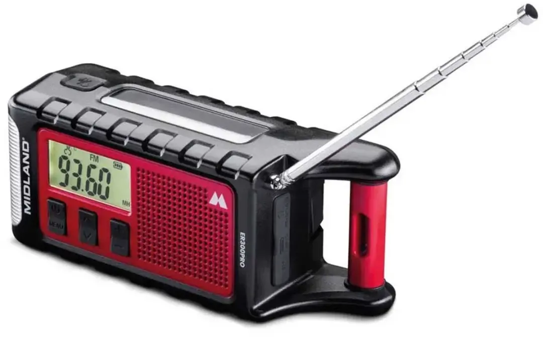Midland ER300 Pro C1663 Noodradio - Rood/Zwart - afbeelding 3 van 6