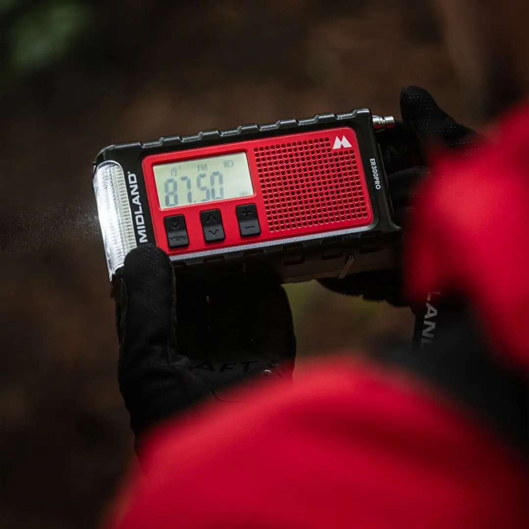 Midland ER300 Pro C1663 Noodradio - Rood/Zwart - afbeelding 6 van 6