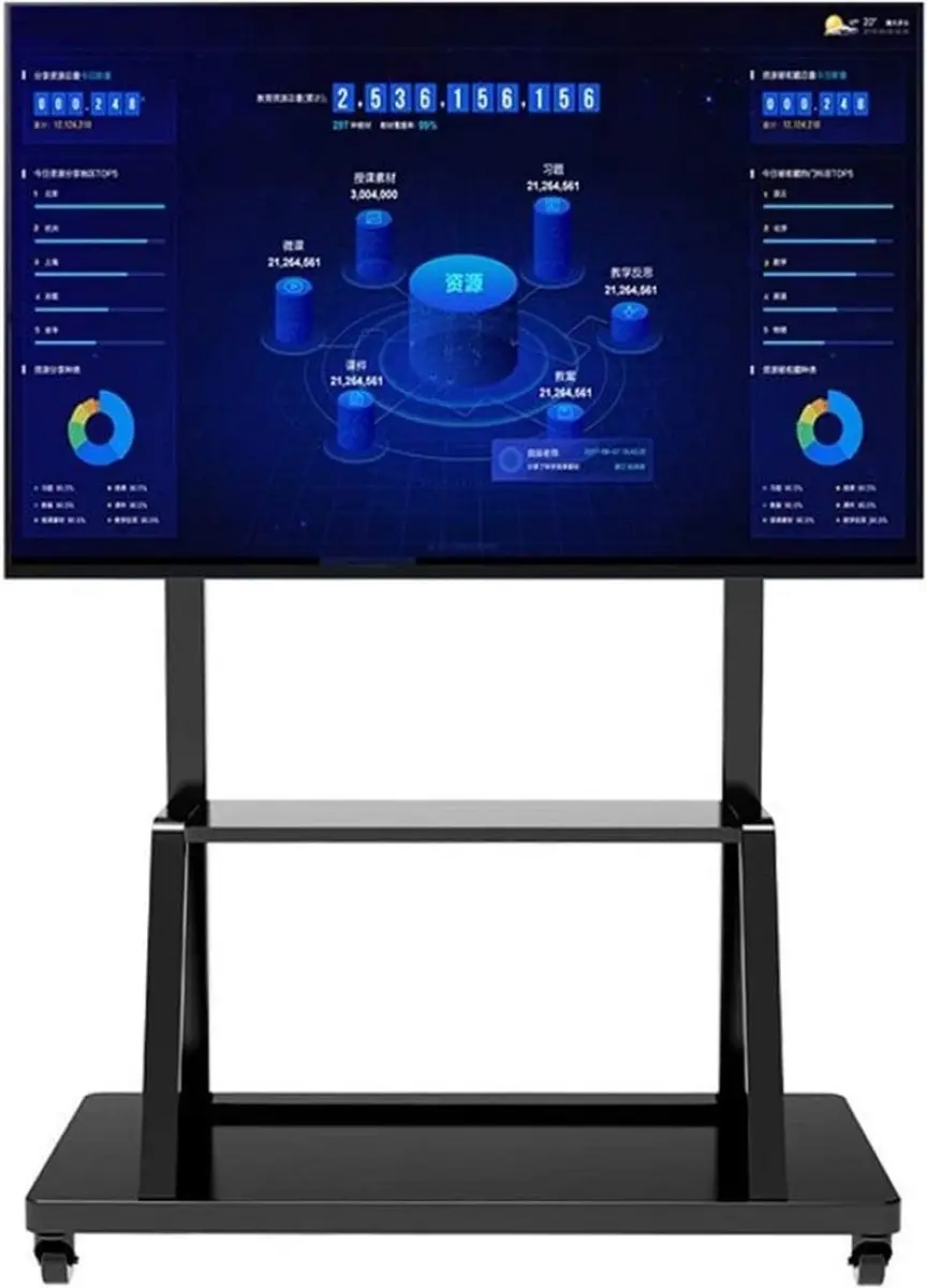 Techly ICA-TR30 Mobiele TV-standaard 55-100 inch - Zwart - afbeelding 3 van 6