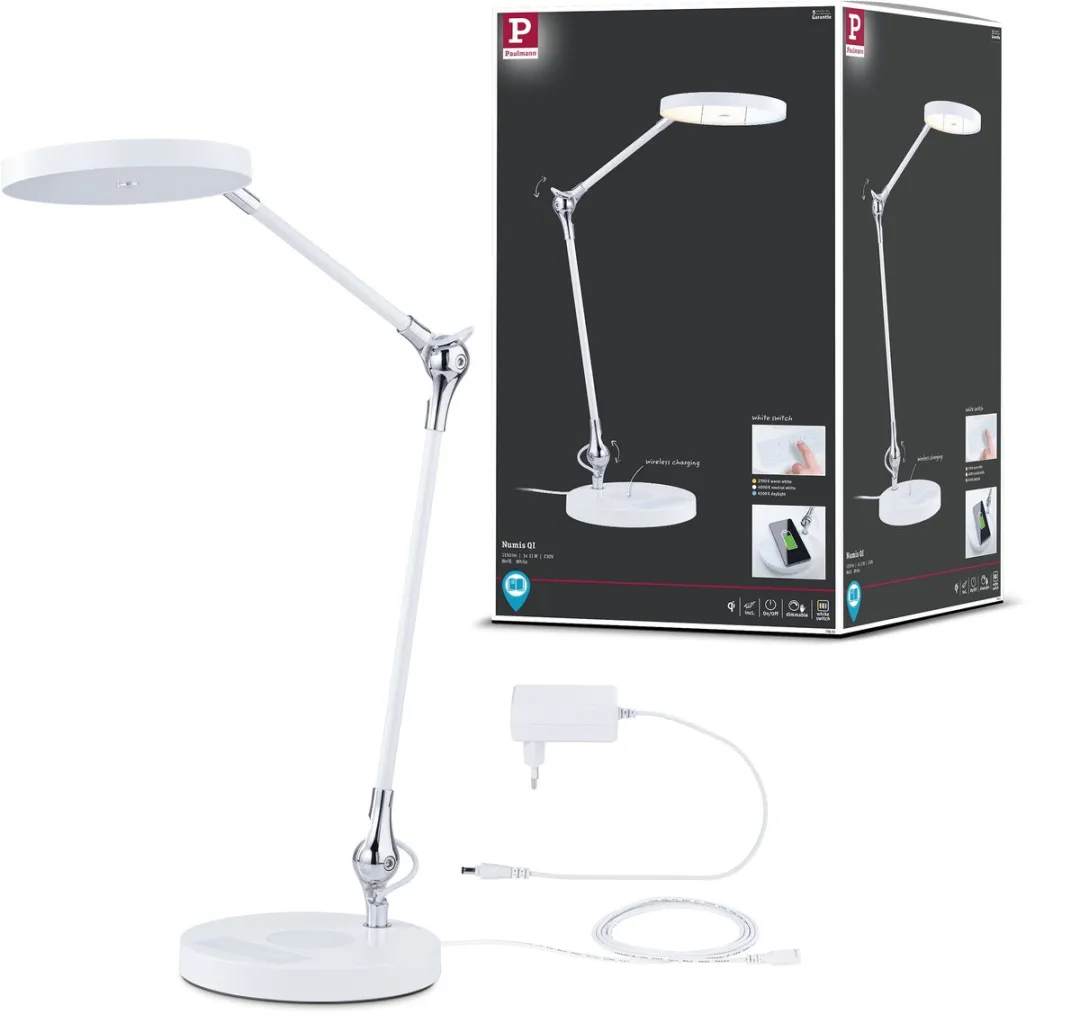 Paulmann LED Bureaulamp Numis QI 1000lm - 11W Wit