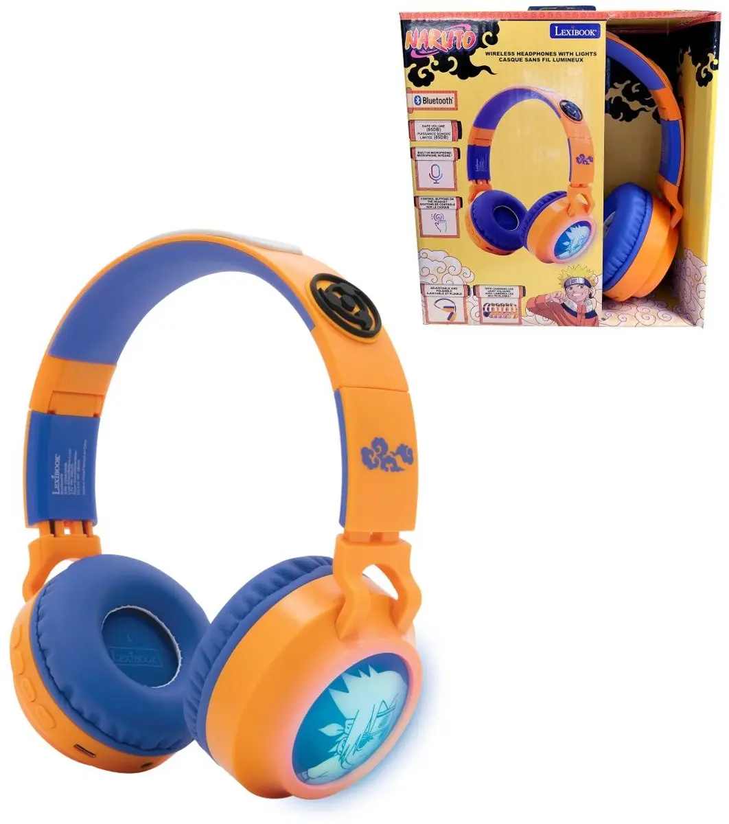 3D Naruto design Bluetooth® en Bedrade Opvouwbare Koptelefoon met veilige volum