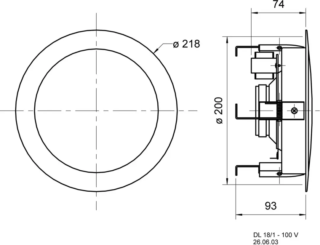 Visaton DL 18/2 T Plafondluidspreker - 17cm - 8 Ohm - afbeelding 6 van 6