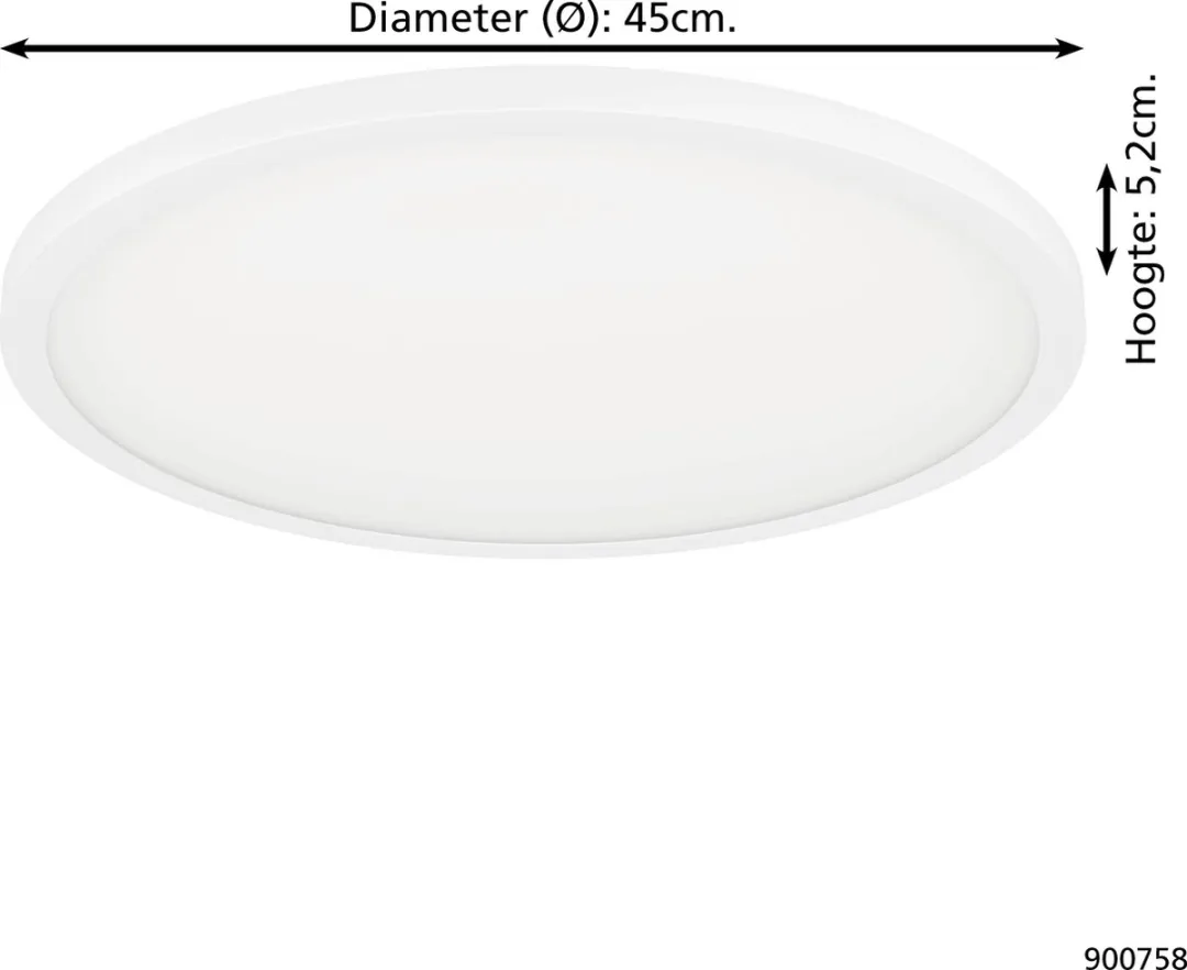 EGLO connect.z Sarsina-Z Plafondlamp Ø45cm - Wit - Zigbee