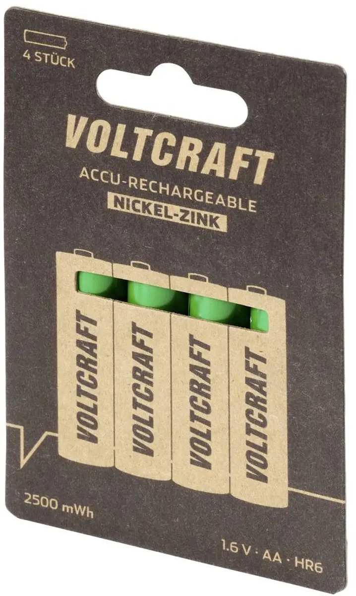 Voltcraft HR6 Oplaadbare AA Batterij NiZn 1500 mAh - 4 stuk - afbeelding 4 van 4