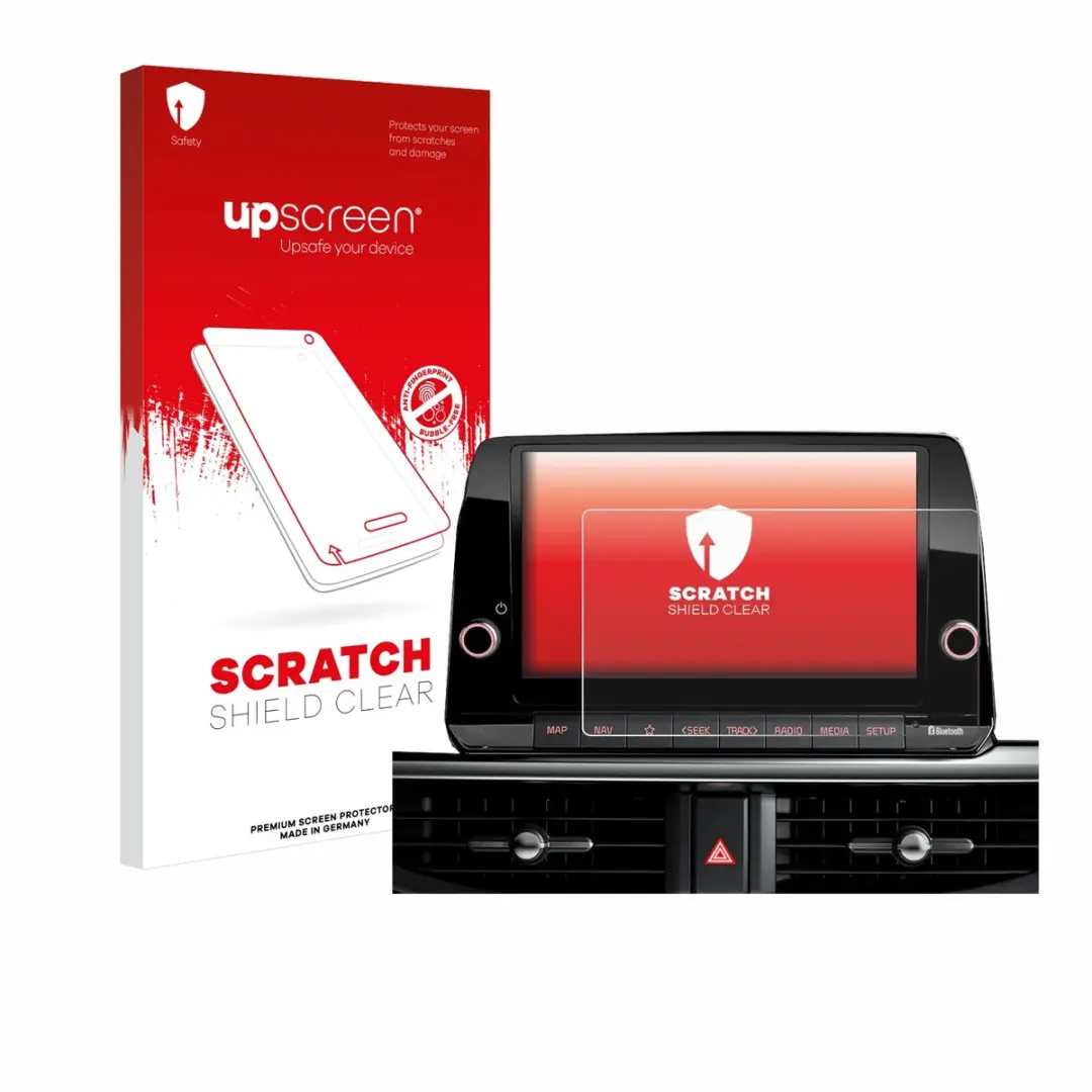 upscreen - Screenprotector voor Kia Picanto 2022 8" - Folie Beschermfolie transparant