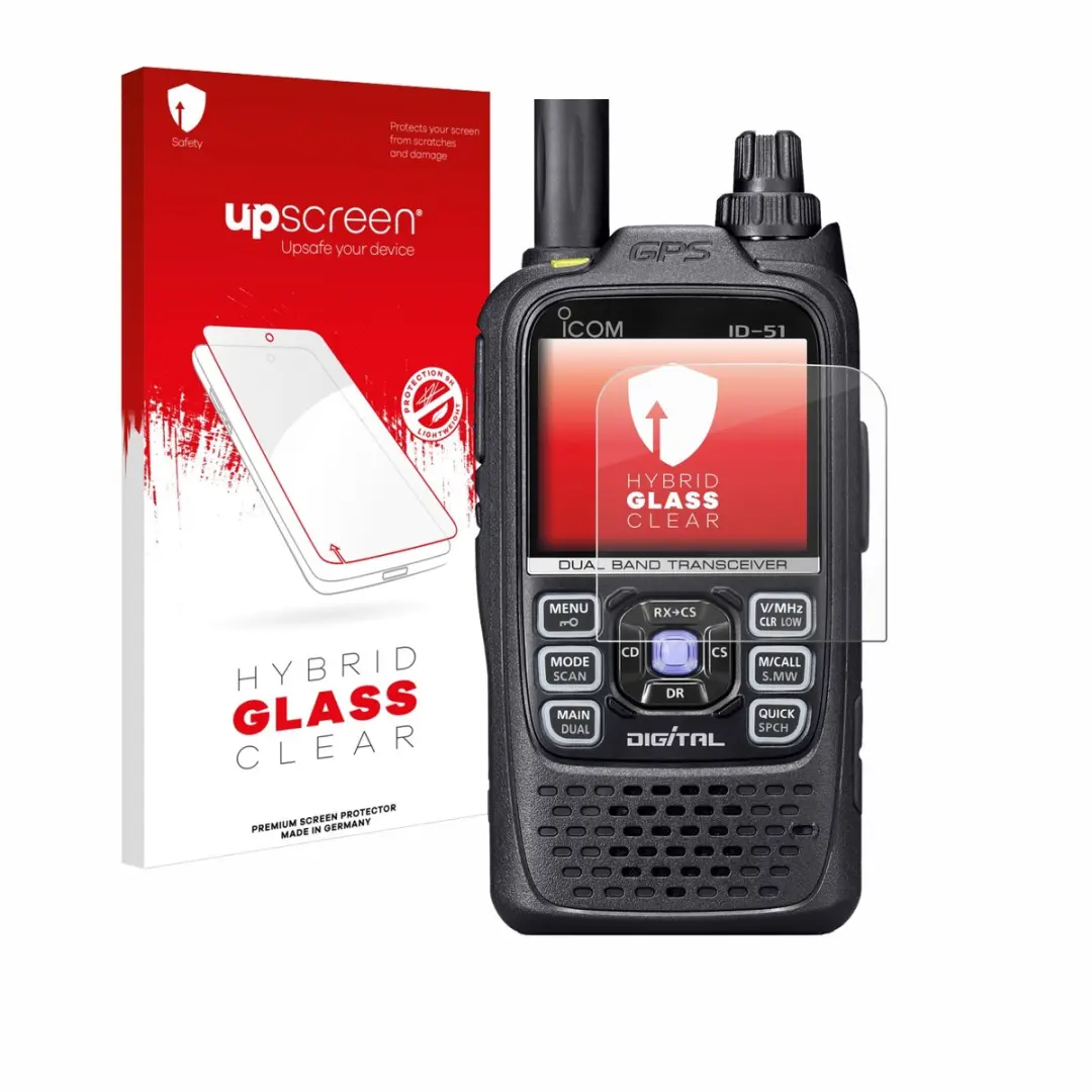 upscreen - Screenprotector voor Icom ID-51 - Folie Beschermfolie Beschermglas transparant