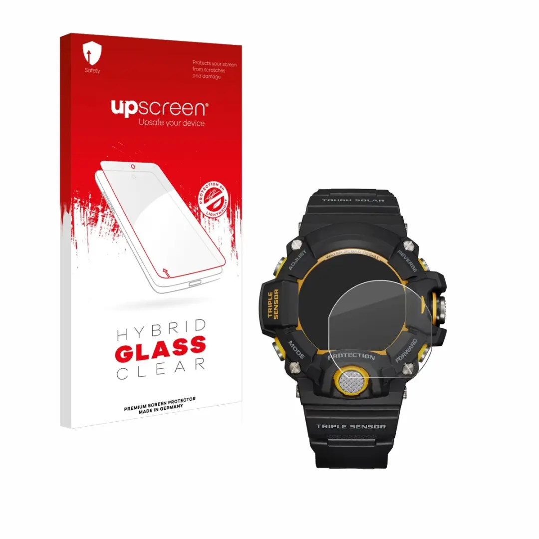 upscreen - Screenprotector voor Casio G-Shock GW-9400Y-1 - Folie Beschermfolie Beschermglas transparant