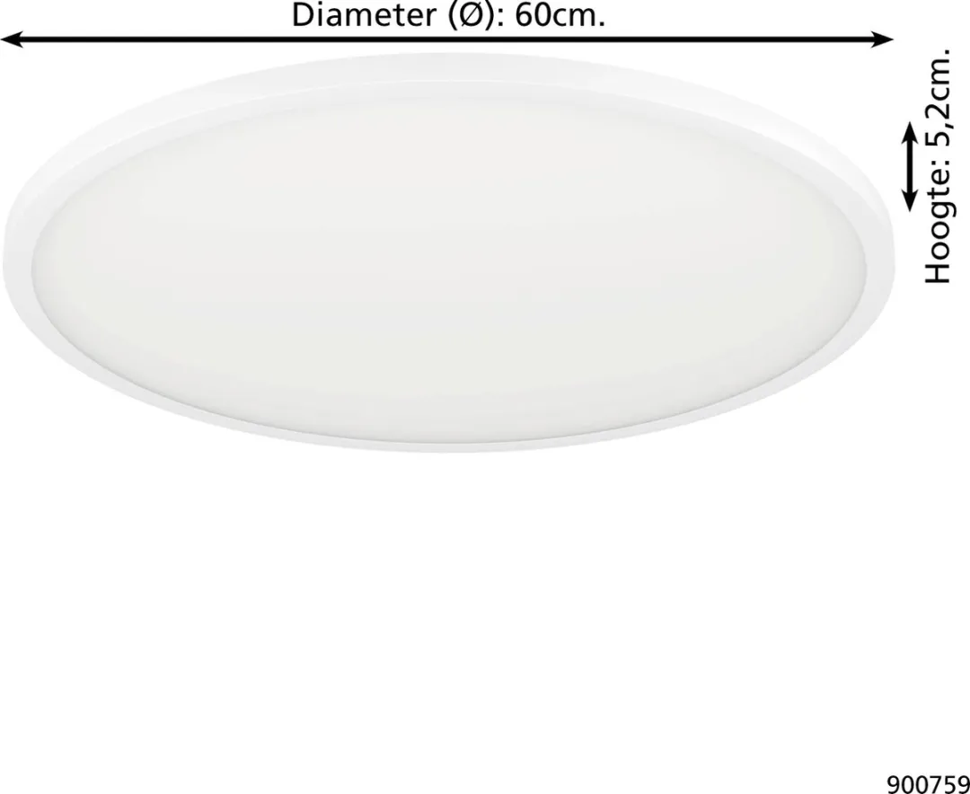 EGLO connect.z Sarsina-Z Plafondlamp Ø60cm - Wit - Dimbaar Zigbee