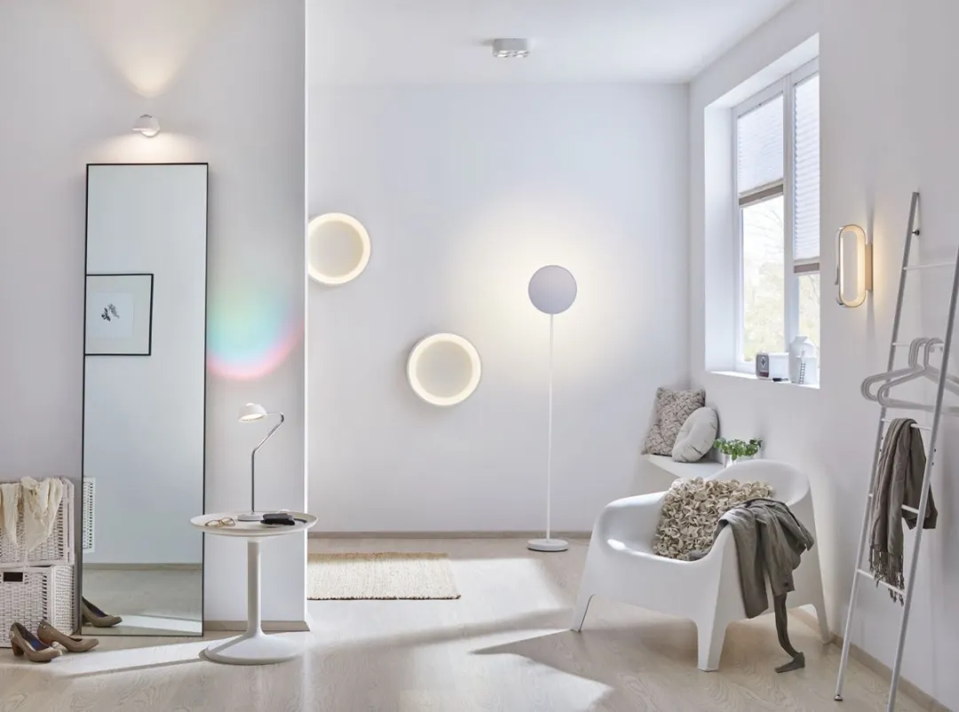 Paulmann LED Wandlamp Agena IP44 - 1200lm 2700K - Chroom/Wit mat