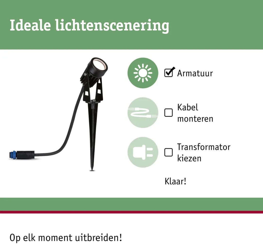 Paulmann Plug & Shine LED Tuinspots Warm Wit IP65 - 3x2W