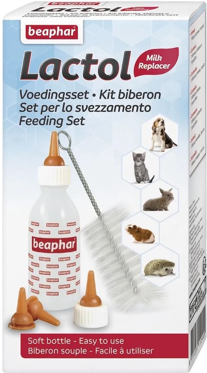 Beaphar Lactol Voedingsset (zuigflesje + speentjes)