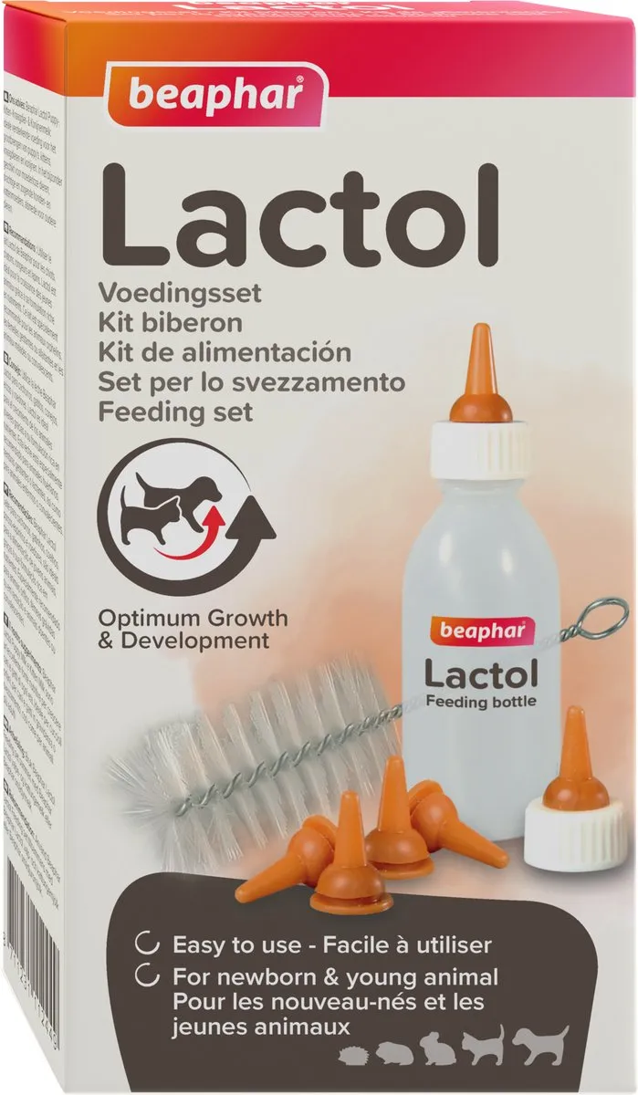 Beaphar Lactol Voedingsset (zuigflesje + speentjes)