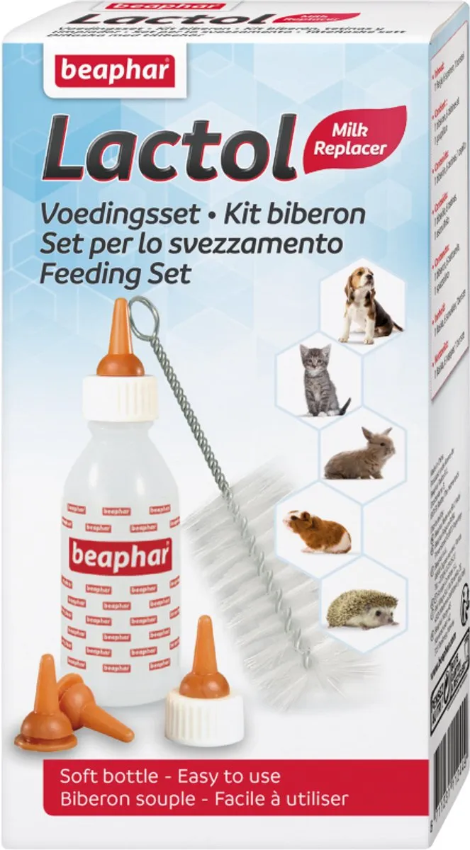 Beaphar Lactol Voedingsset (zuigflesje + speentjes)