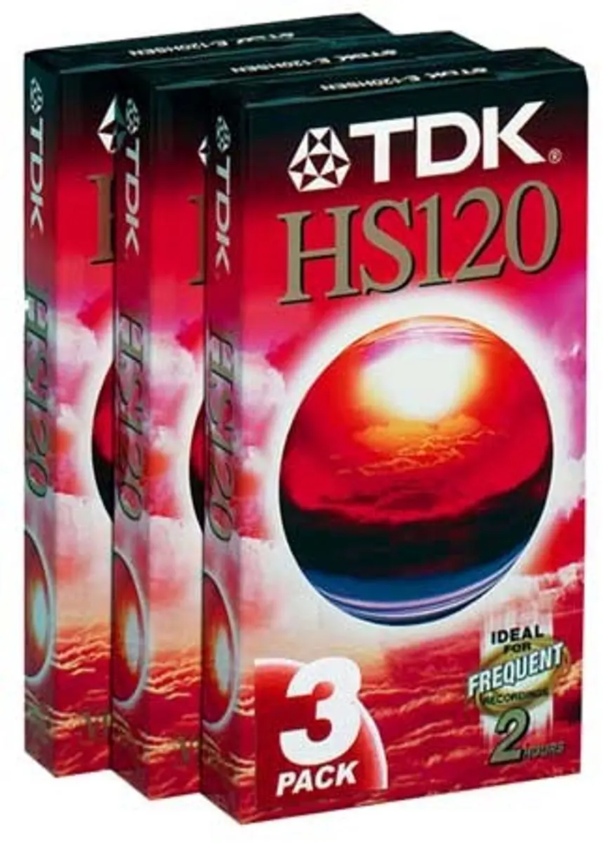 3-Pack VHS TDK HS120