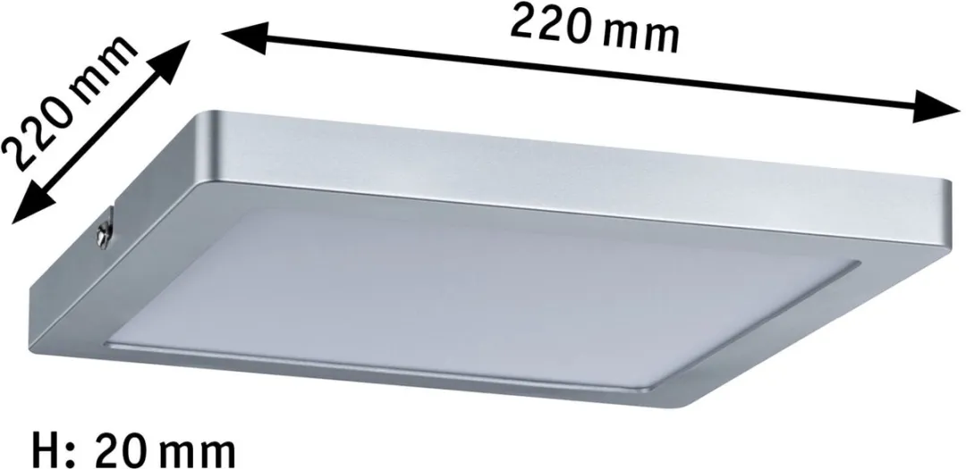 Paulmann Atria LED-paneel 16W 1150lm 4000K - Chroom mat