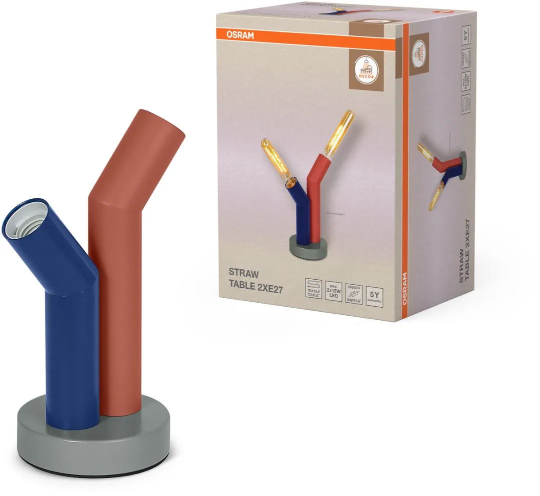 Osram Decor Straw Tafellamp - 2xE27 - Multi