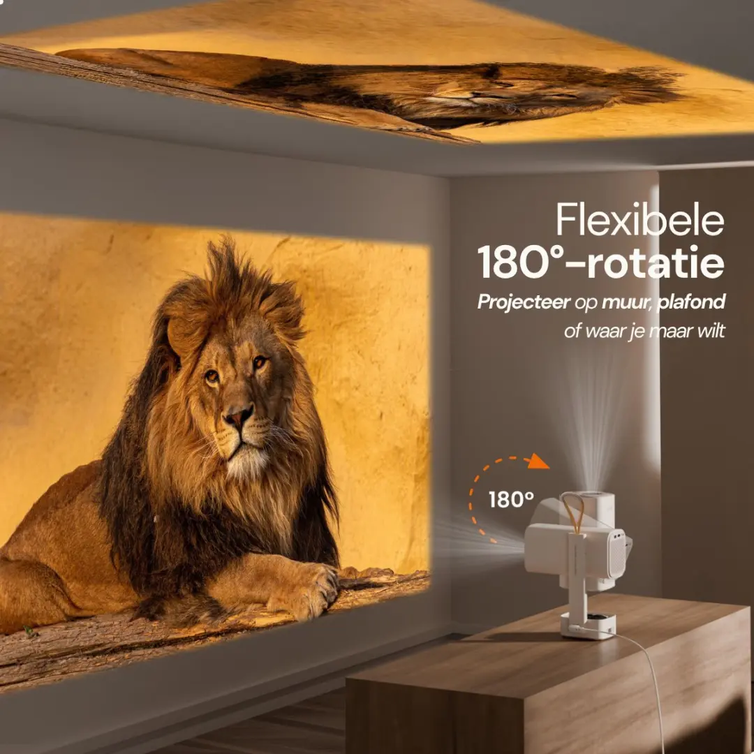 Yaber T1 Pro Mini Beamer Full HD - Beige - afbeelding 4 van 6