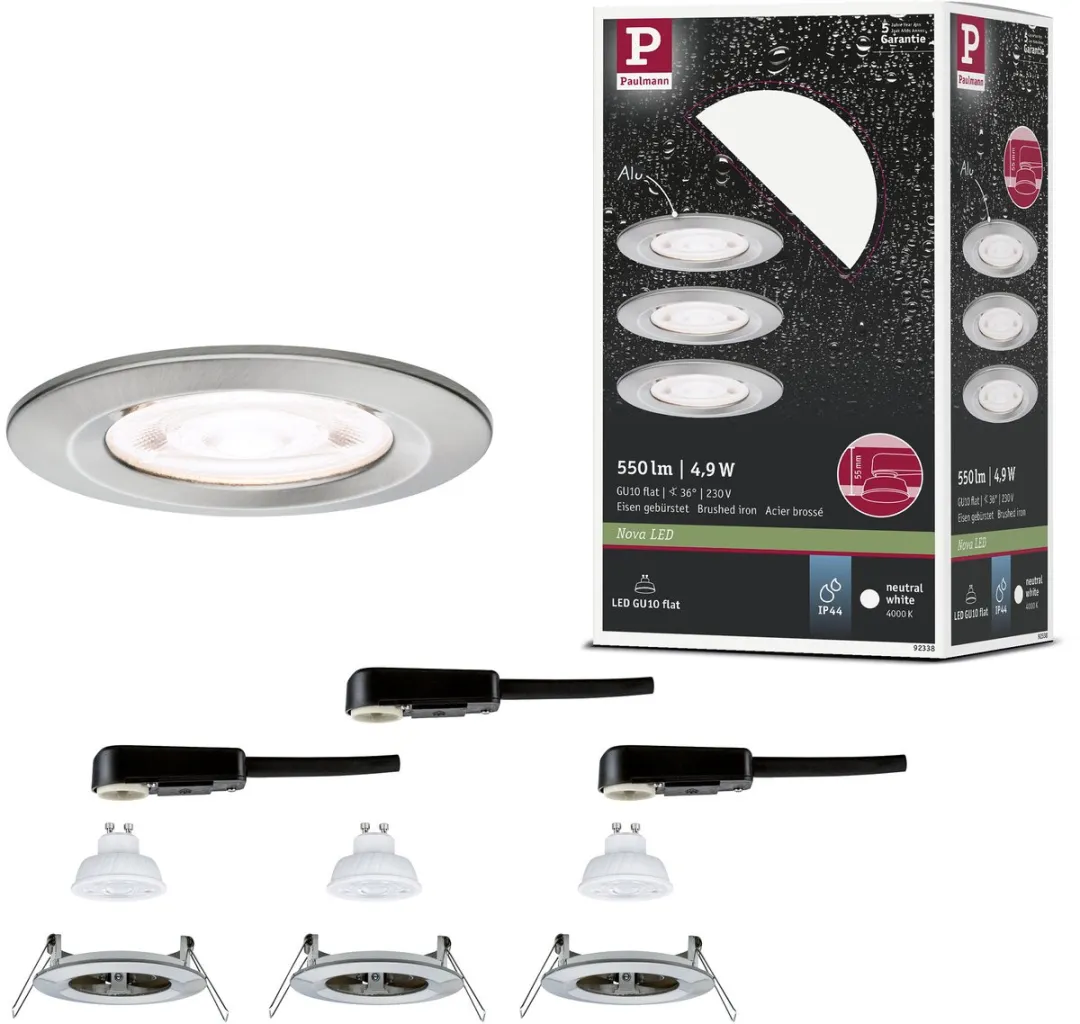 Paulmann Nova GU10 LED-inbouwlamp 3x4,9W 1650lm